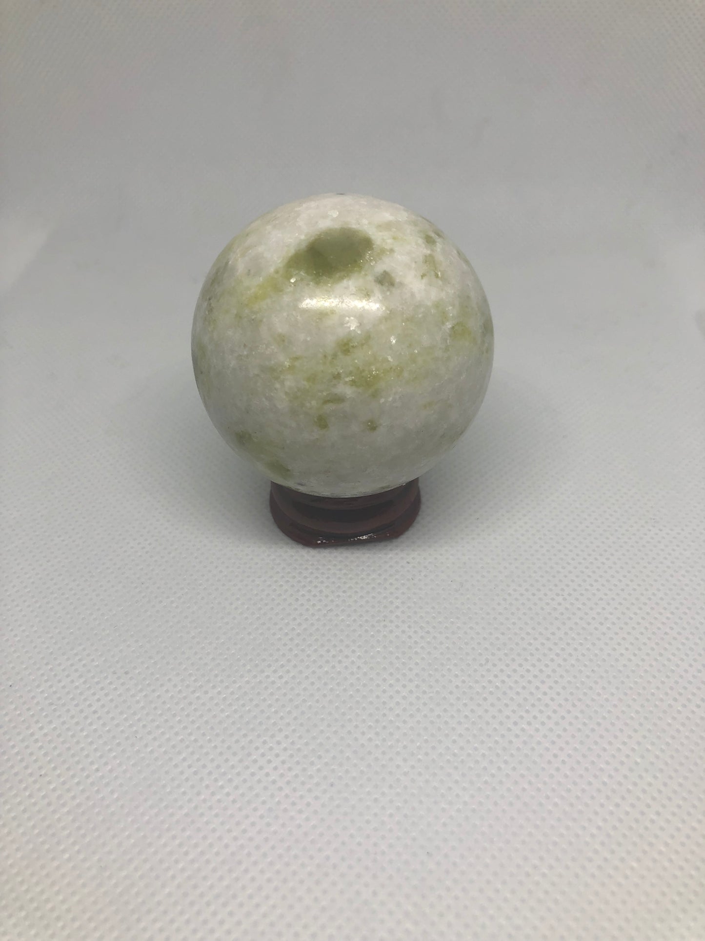 Sphère jade vert flocon