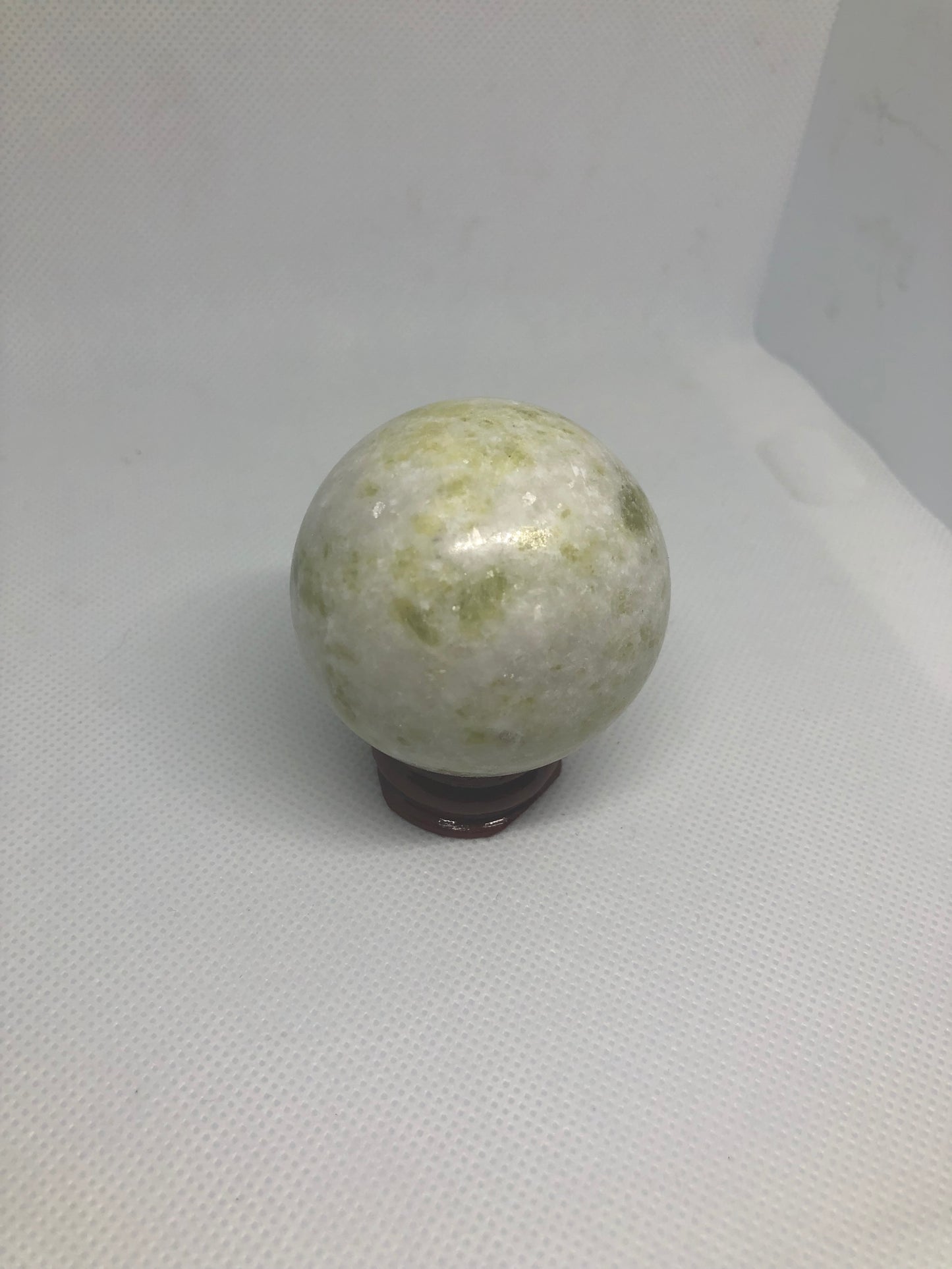 Sphère jade vert flocon