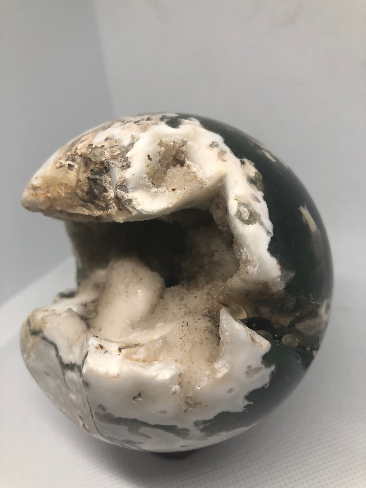 Sphère agate mousse du Madagascar