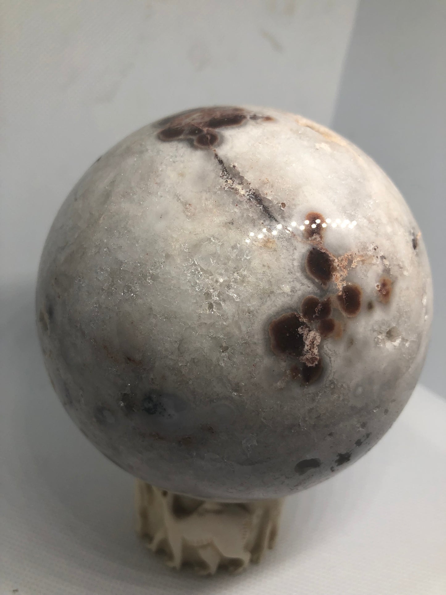 Sphère Agate fleurs
