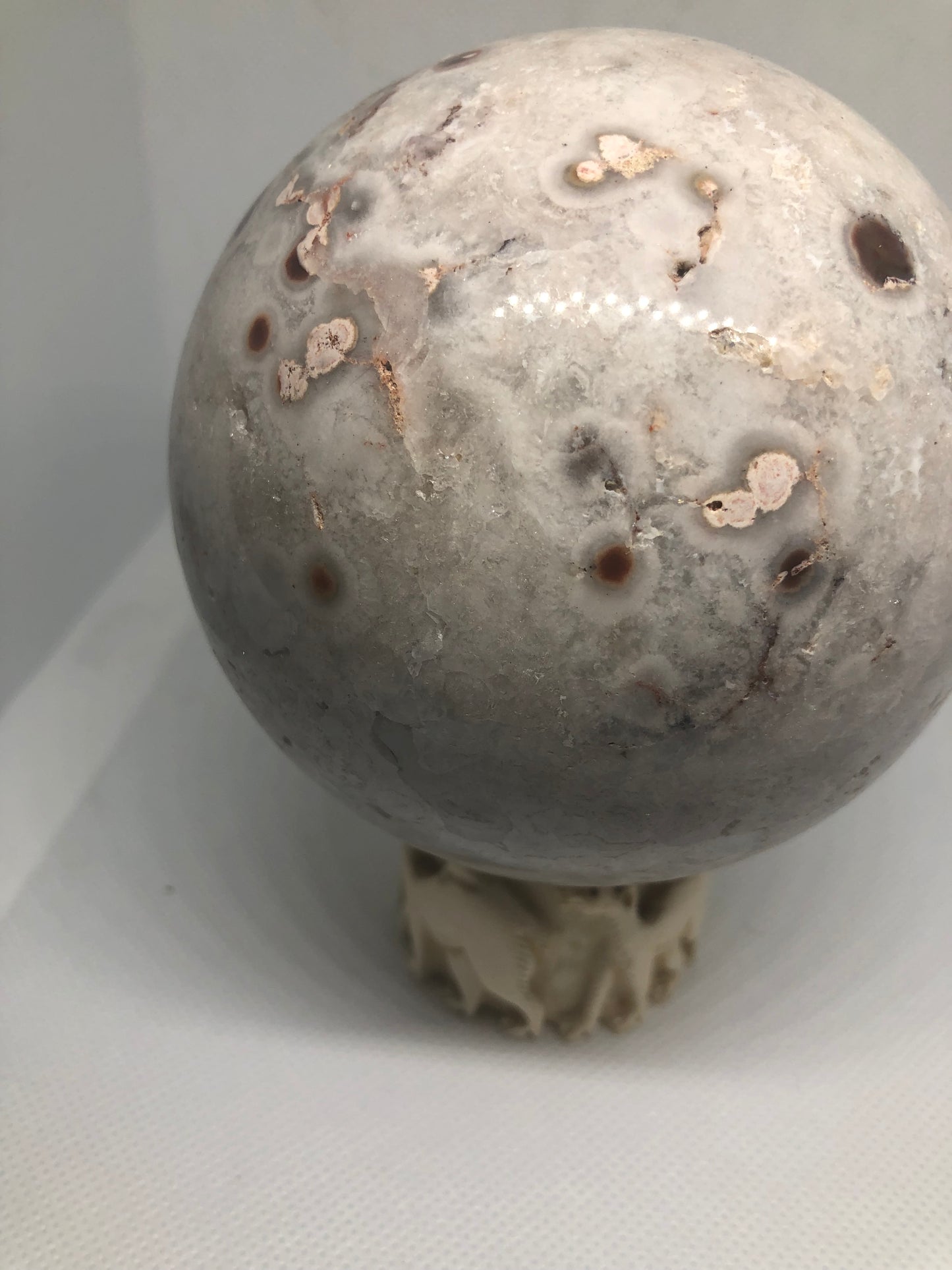 Sphère Agate fleurs