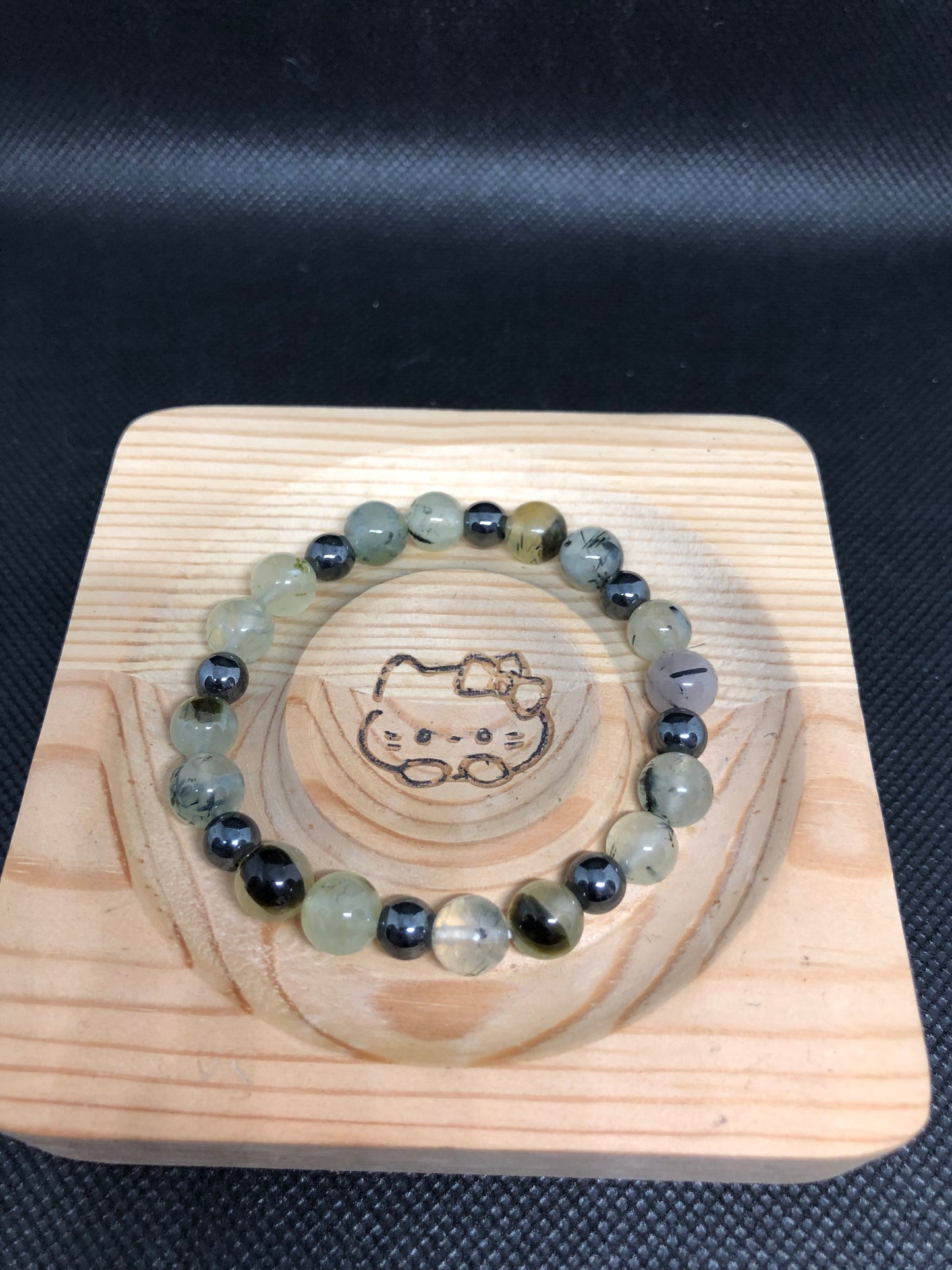 Bracelet Quartz Rutilé et Hématite