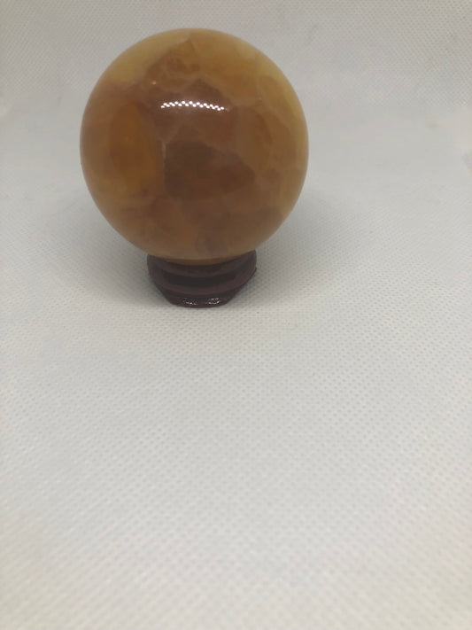 Sphère calcite miel /orange